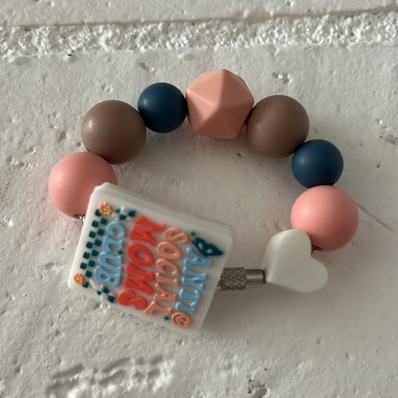 New Stanley Tumbler Cup Handle Charm Anti Social Moms Club Accessory Luggage Tag - Picture 4 of 11